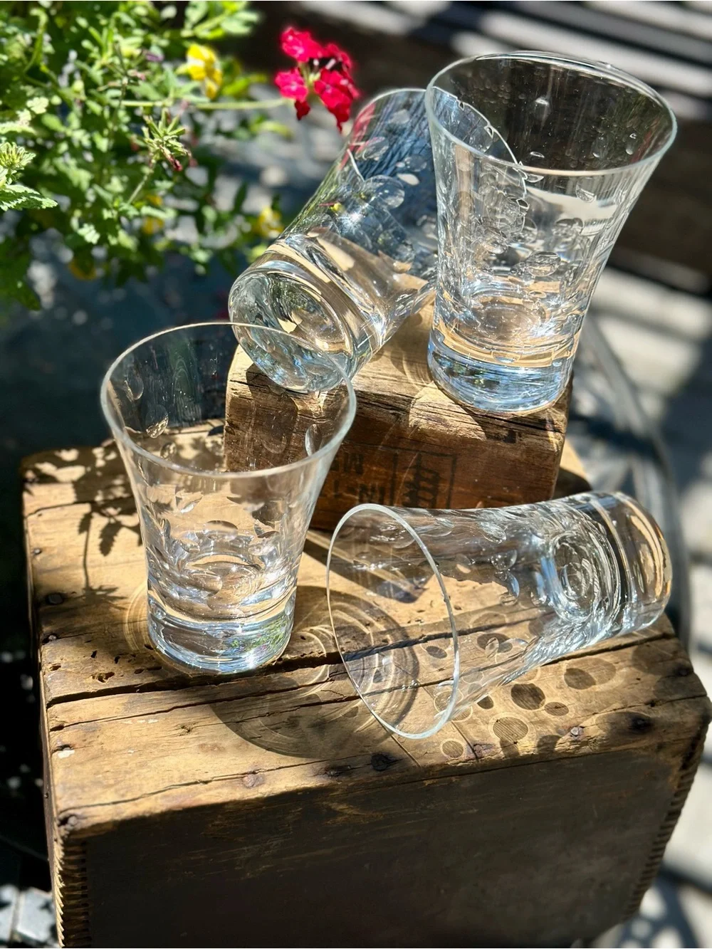 Sasaki Focus Double Old Fashioned Glasses Set of 4 Crystal DOF Disontinued